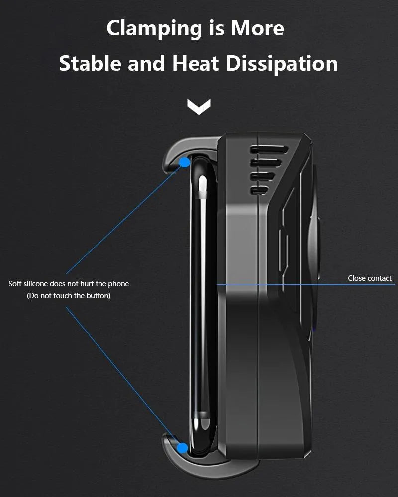Premium Phone Cooler with Silent Cooling for Gaming & Work