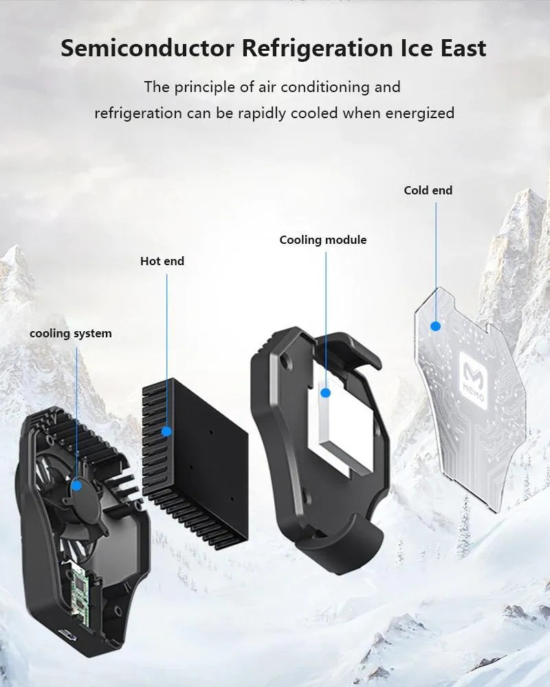 Premium Phone Cooler with Silent Cooling for Gaming & Work