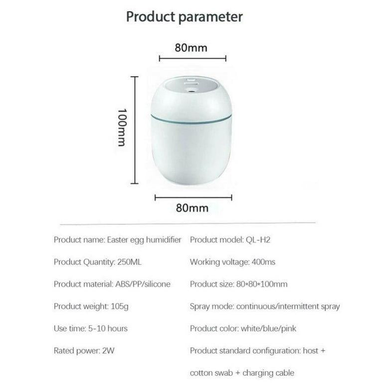 Foldable Air Humidifier White Rechargeable ABS
