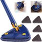 Automatic Kitchen Mop Blue Yellow Plastic 2 Pads