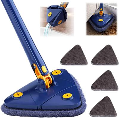Automatic Kitchen Mop Blue Yellow Plastic 2 Pads