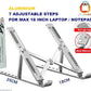 Portable 1 Pcs Foldable Laptop Stand in Grey
