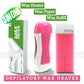 depilatory wax heater machine with roll on wax refill and waxing strips for body and face hair removal, 3 in 1 wax machine for women and man